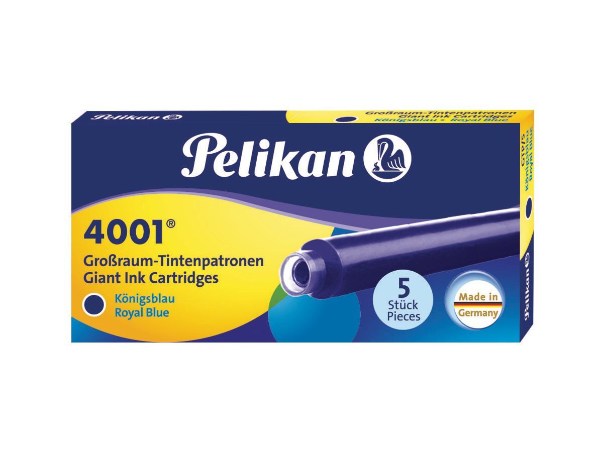 Pelikan Tintenpatrone 4001® GTP/5 - königsblau, 5 Patronen