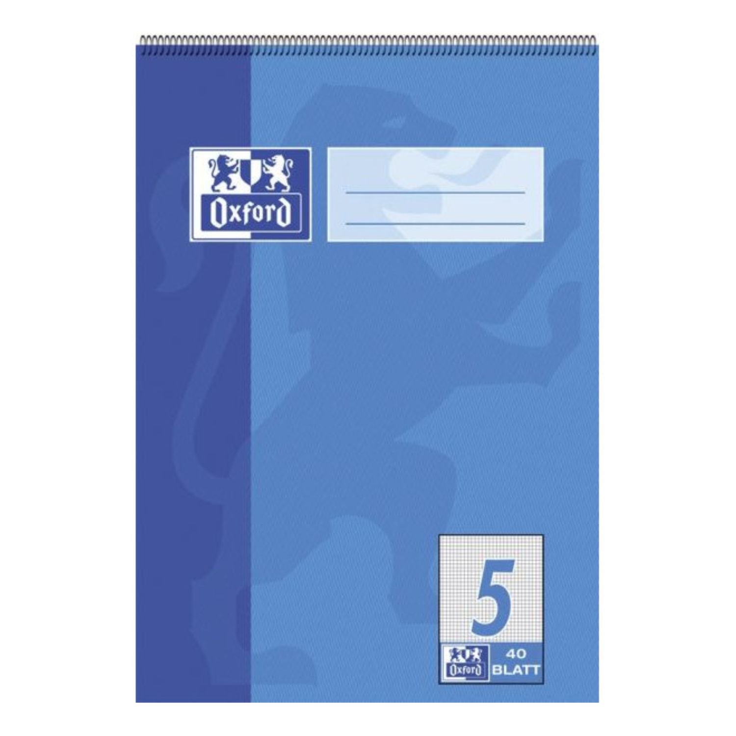 Oxford Matheblock A5 kariert, 2.-4. Klasse Kopfspirale, Lineatur 5