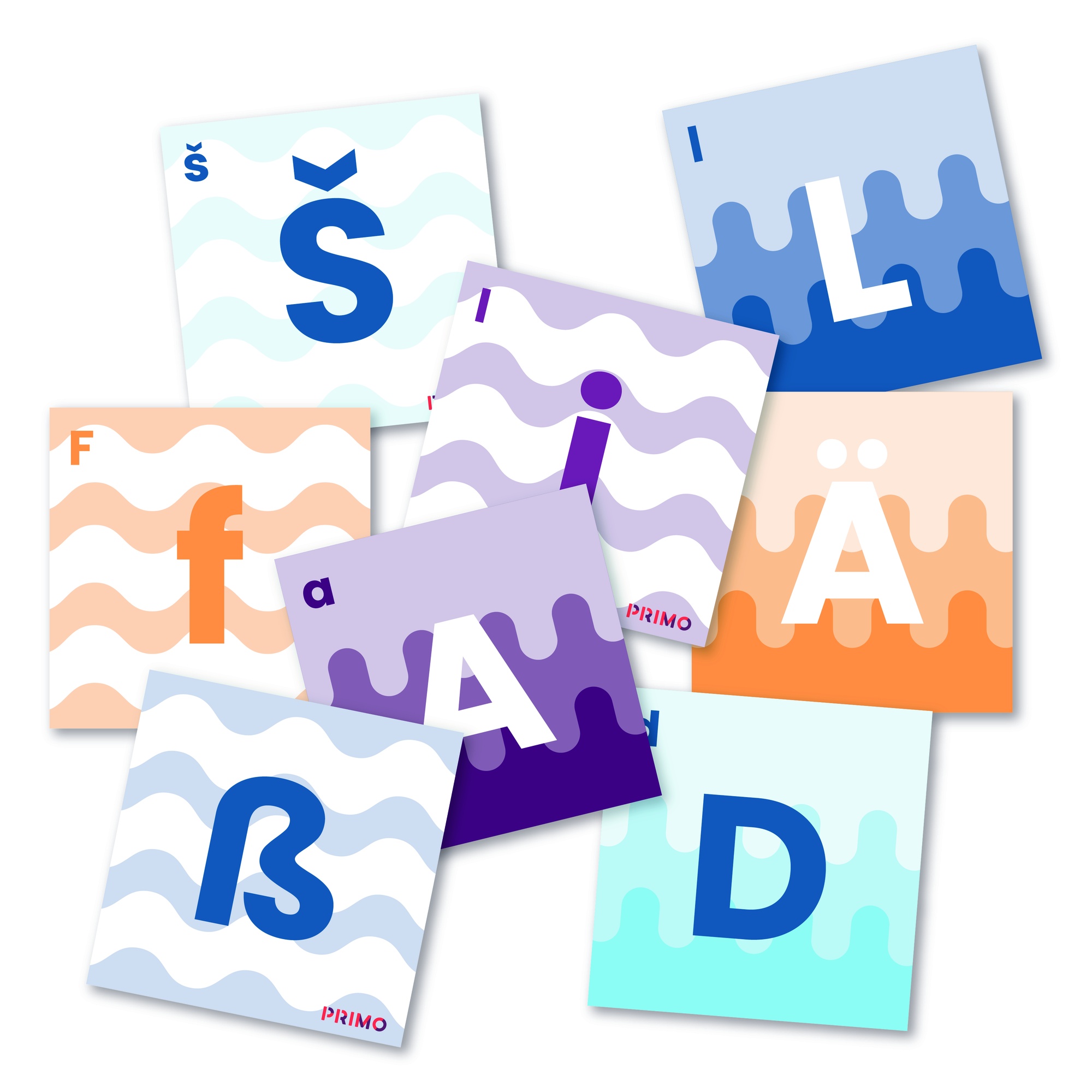 Primo Thematischen Karten für Transparente Karte - Alphabet