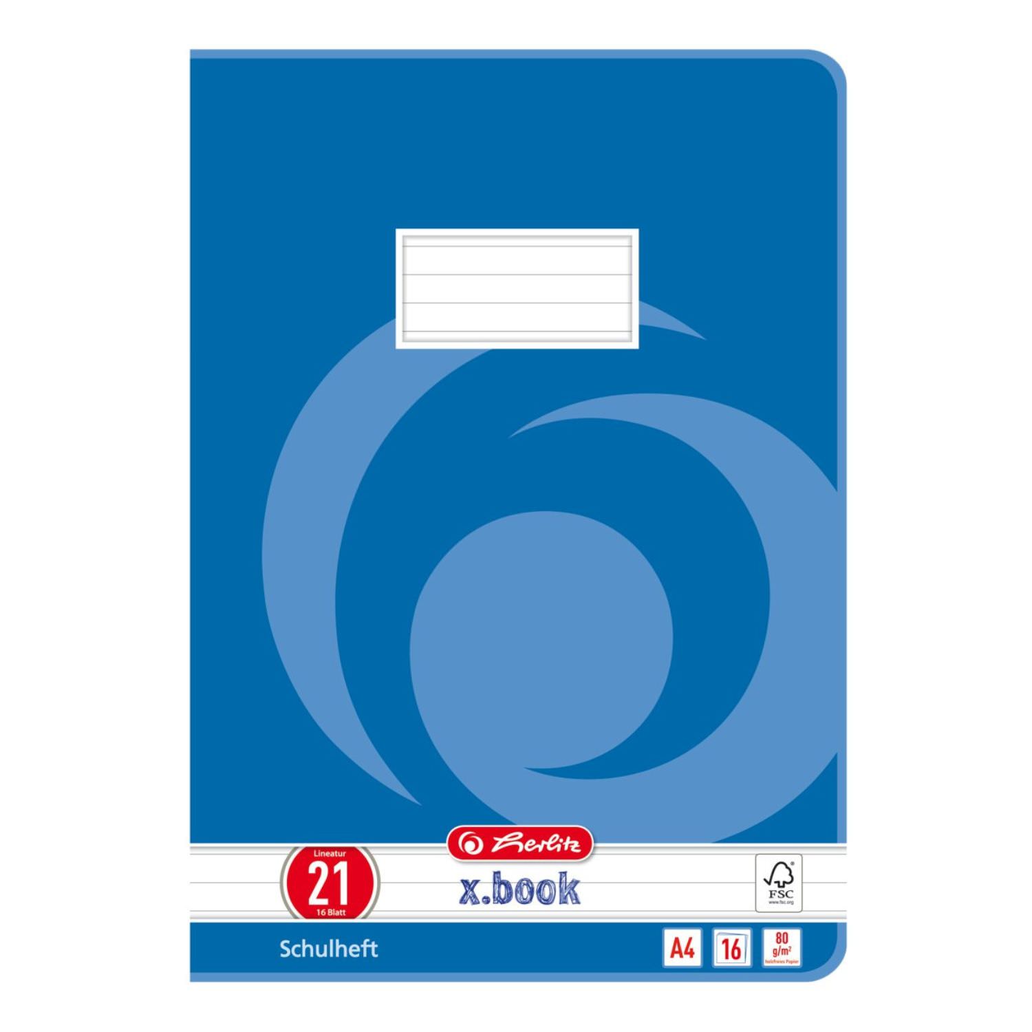 Herlitz Heft A4, Lineatur 21, liniert