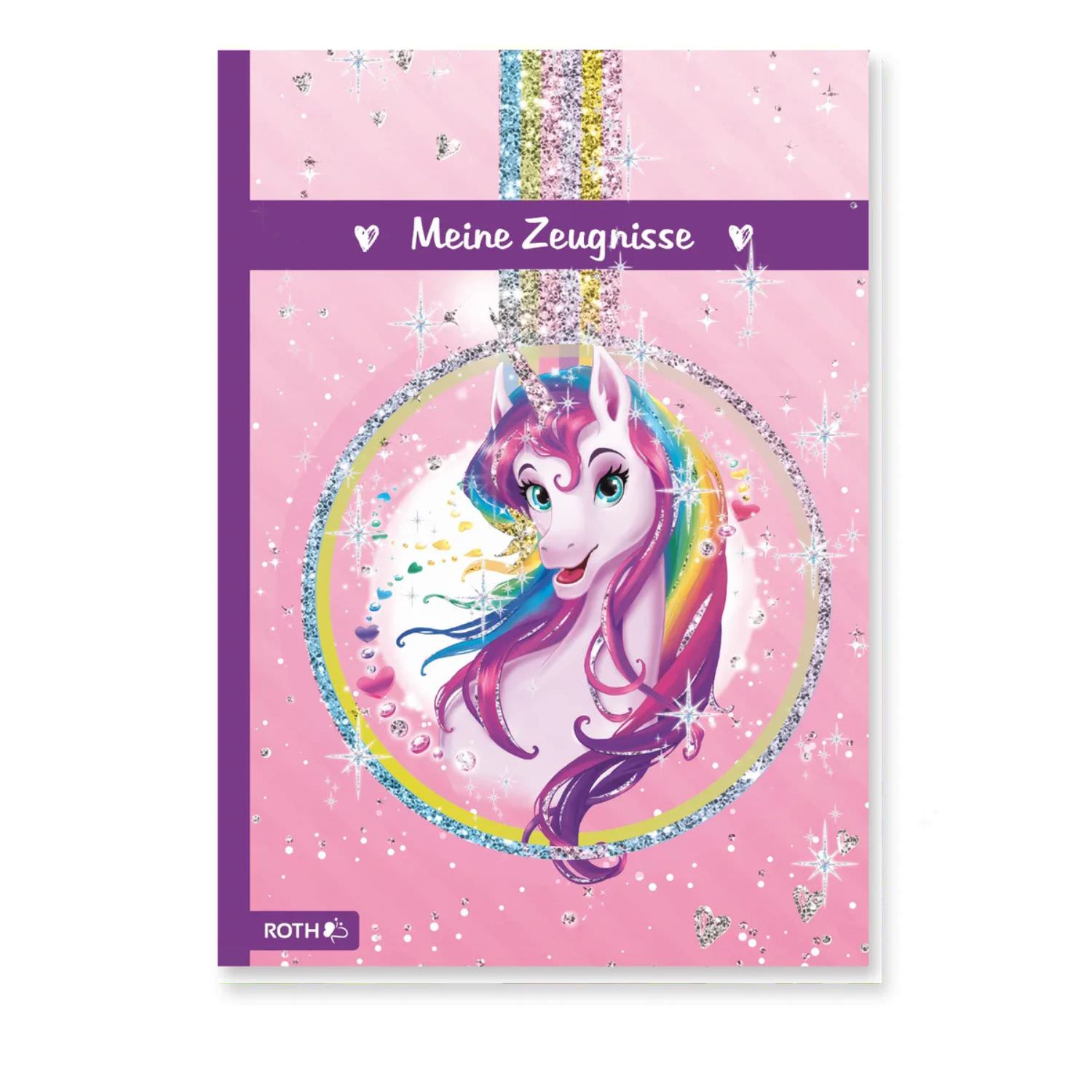 Roth Zeugnismappe Einhornportrait