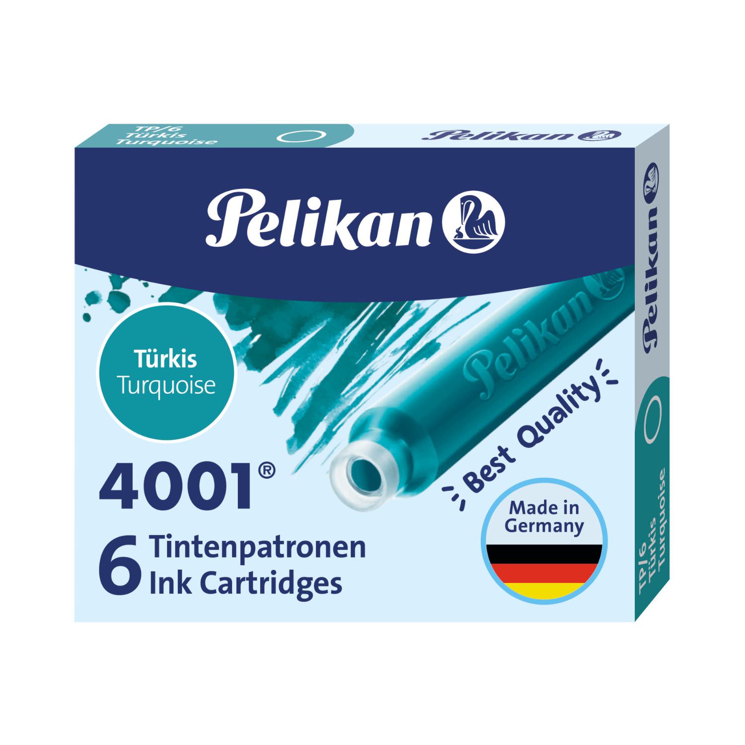 Pelikan Tintenpatronen, 6 Stück, türkis