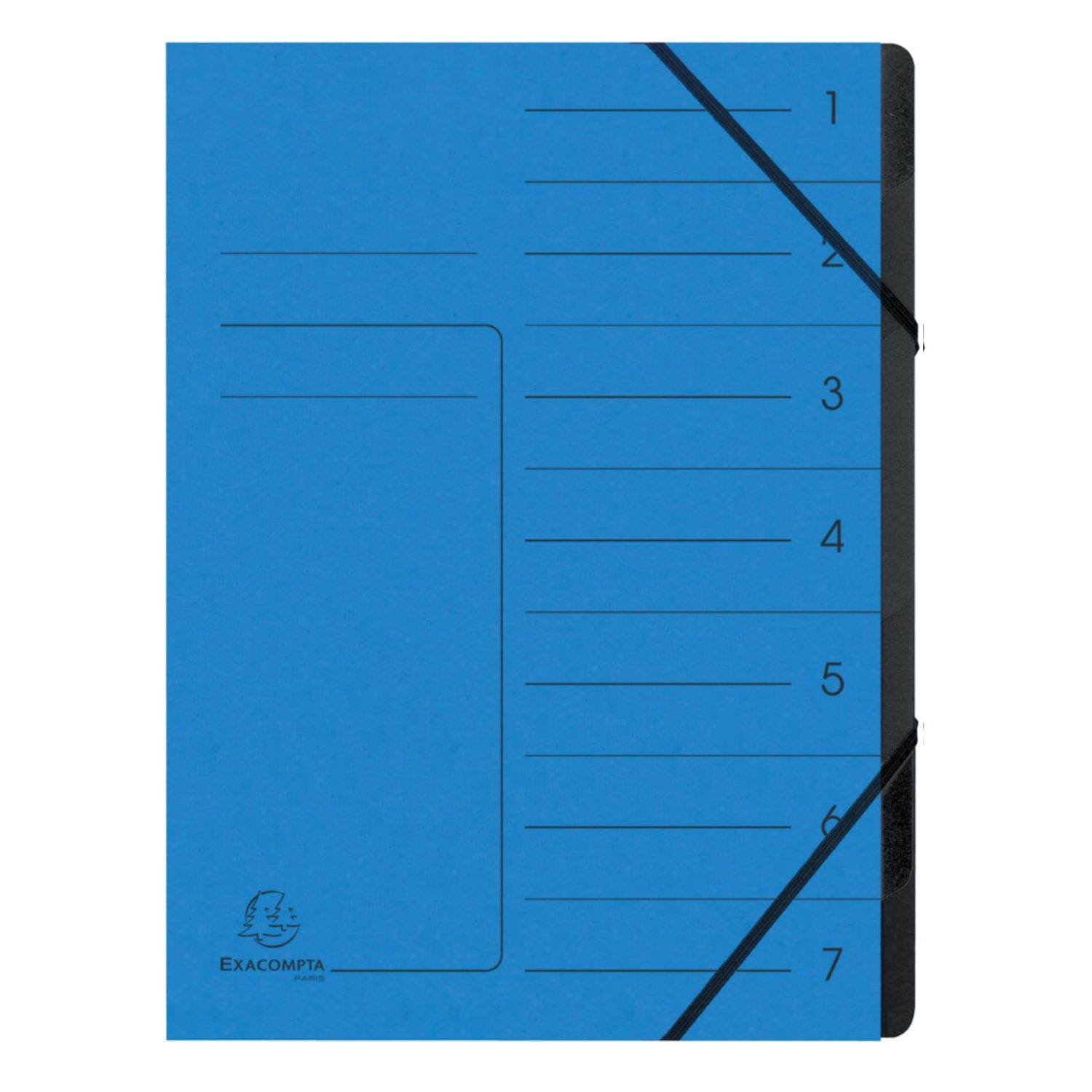 Exacompta Ordnungsmappe blau, 7 Fächer