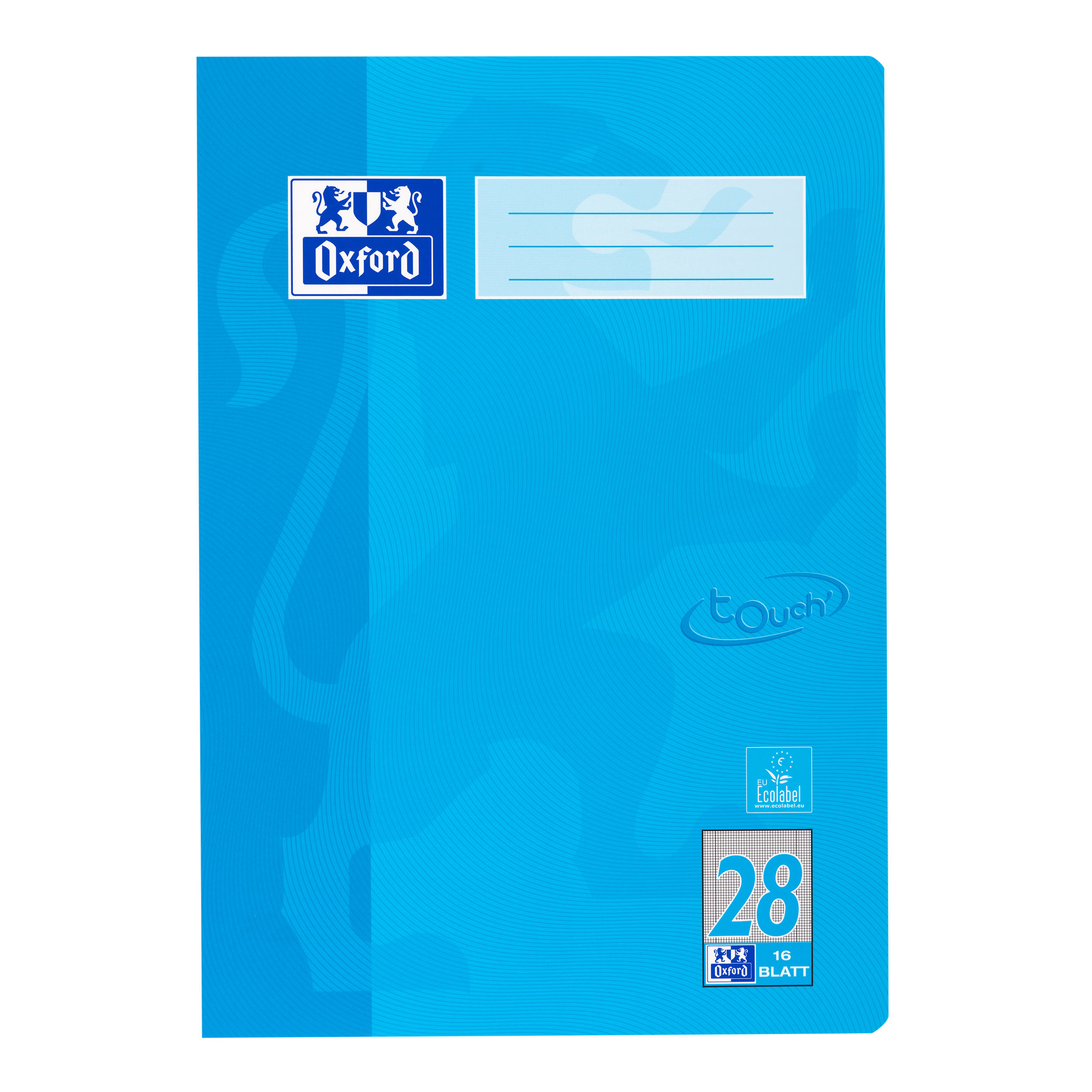Oxford Heft A4 / 16 Blatt Lineatur 28 - Touch meerblau