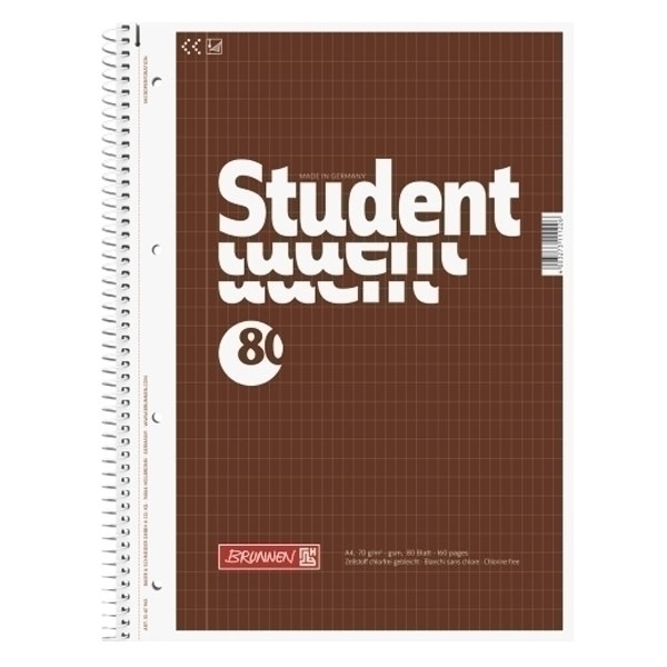 Collegeblock Brunnen A4 raut 80Bl