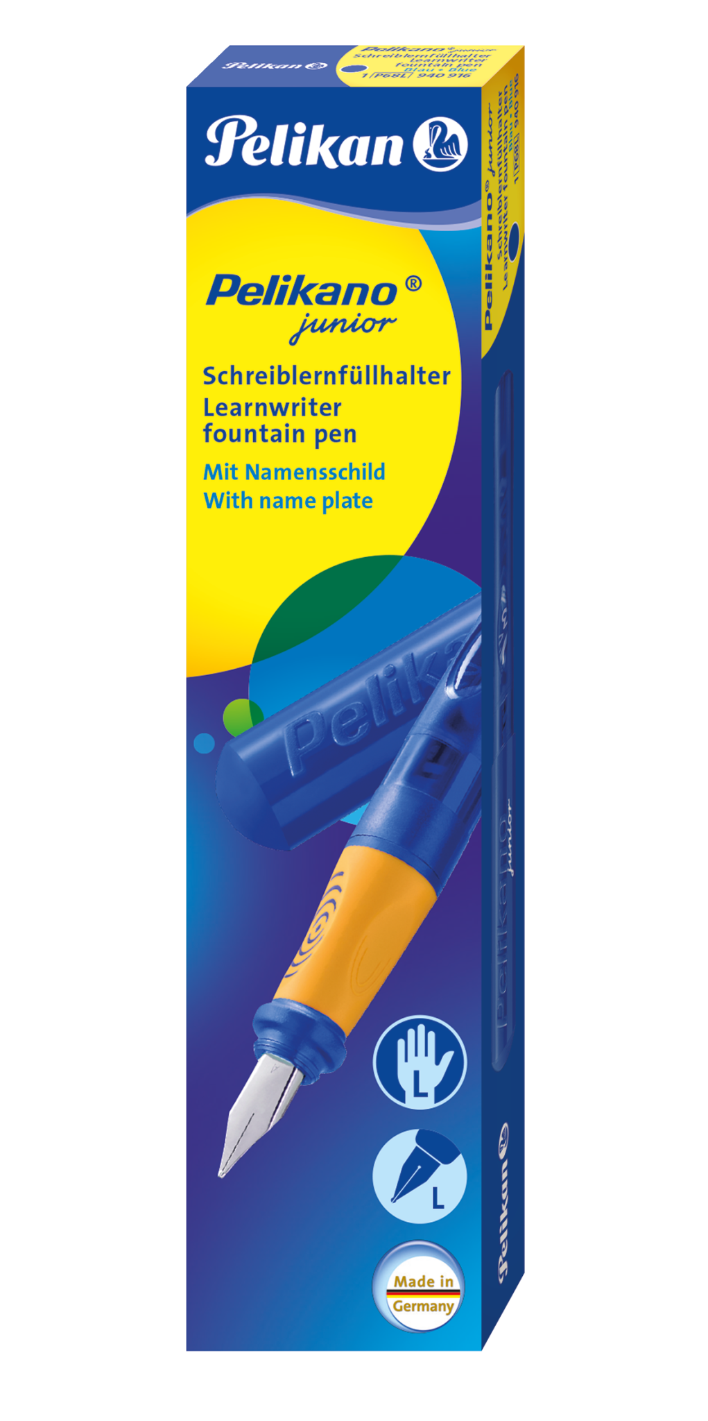 Schulfüller Pelikano® P68 Junior - Feder L, blau transluzent