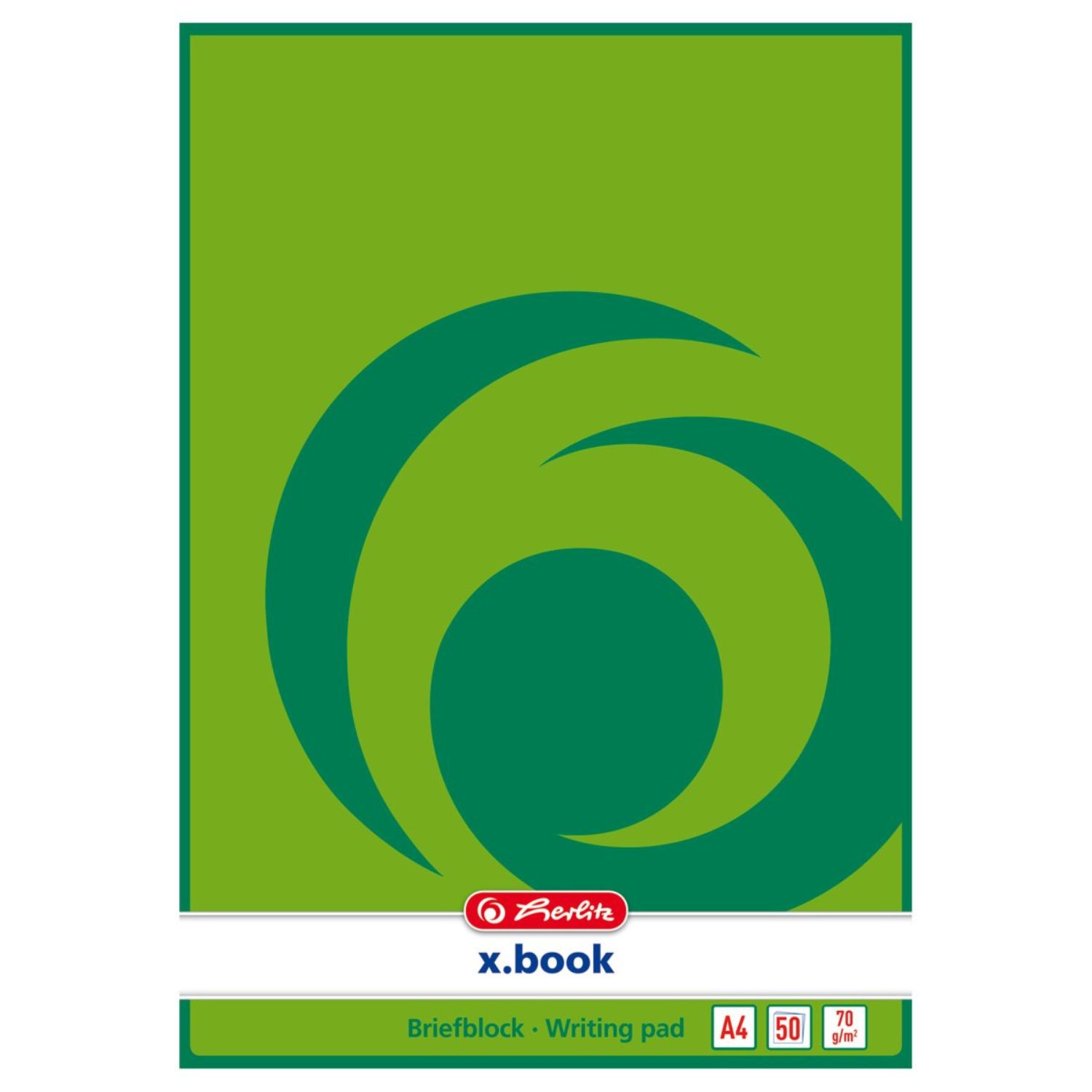 Herlitz Briefblock blanko, ungelocht A4, Lineatur 20