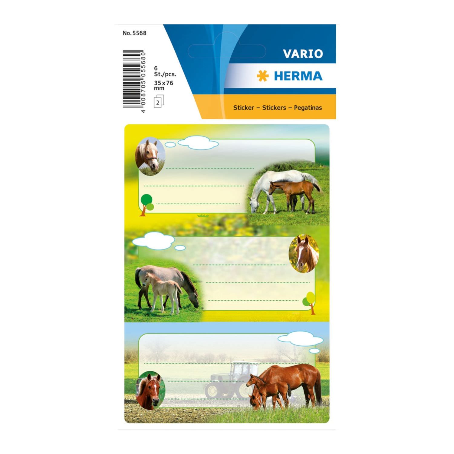Herma Schuletiketten Pferde
