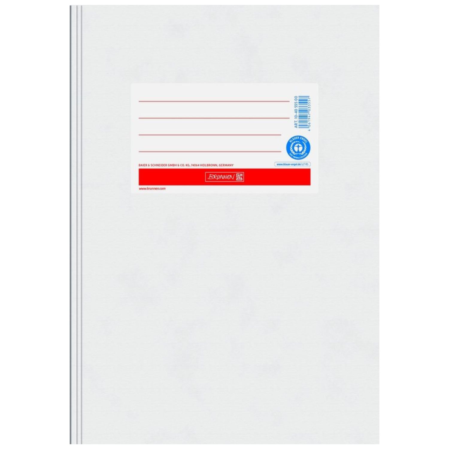 Brunnen Karton Hefthülle Blauer Engel A5, weiß