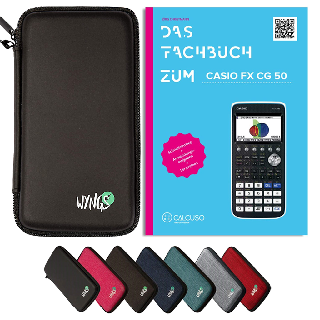 CALCUSO Zubehör Standardpaket kompatibel für Taschenrechner Casio FX-CG 50