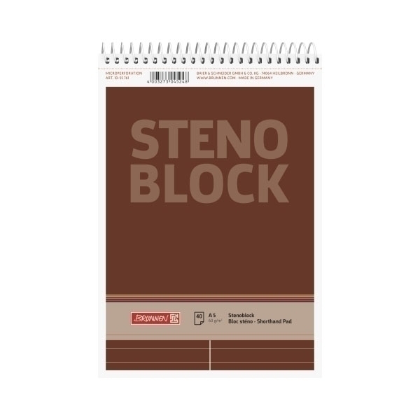 Stenoblock A540Bl SpiraleMittelline