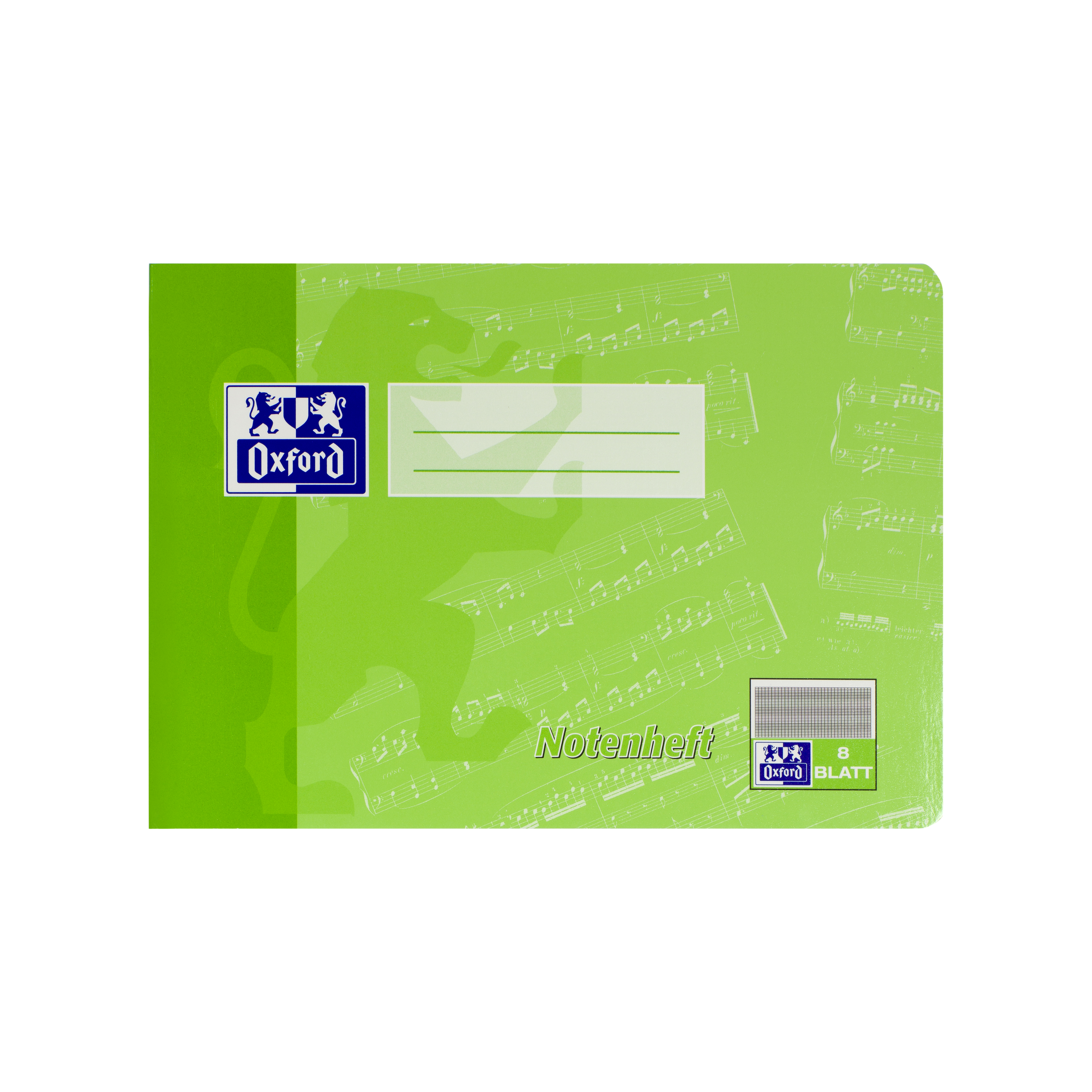 Oxford Notenheft A5 quer, Lineatur 14, 8 Blatt, sortiert
