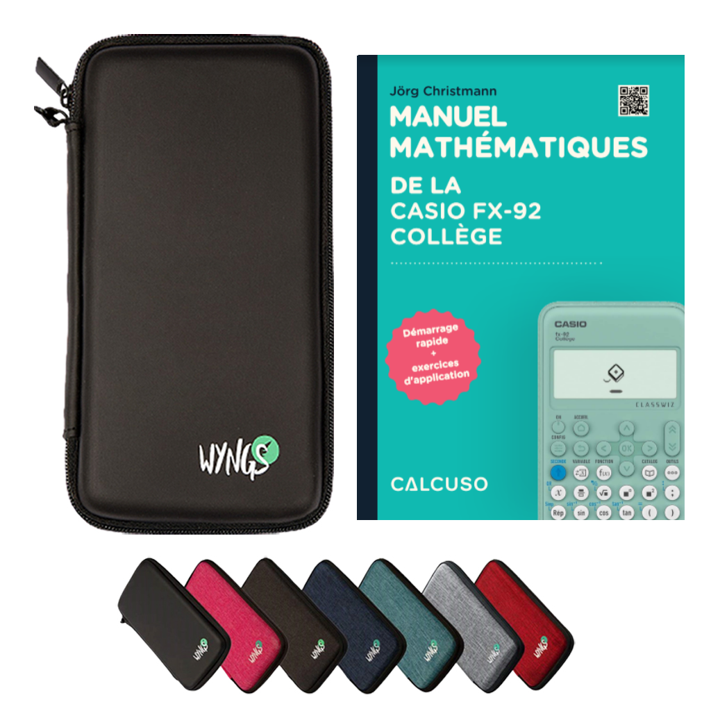 CALCUSO Zubehör Standardpaket kompatibel für Taschenrechner Casio fx-92 Collège