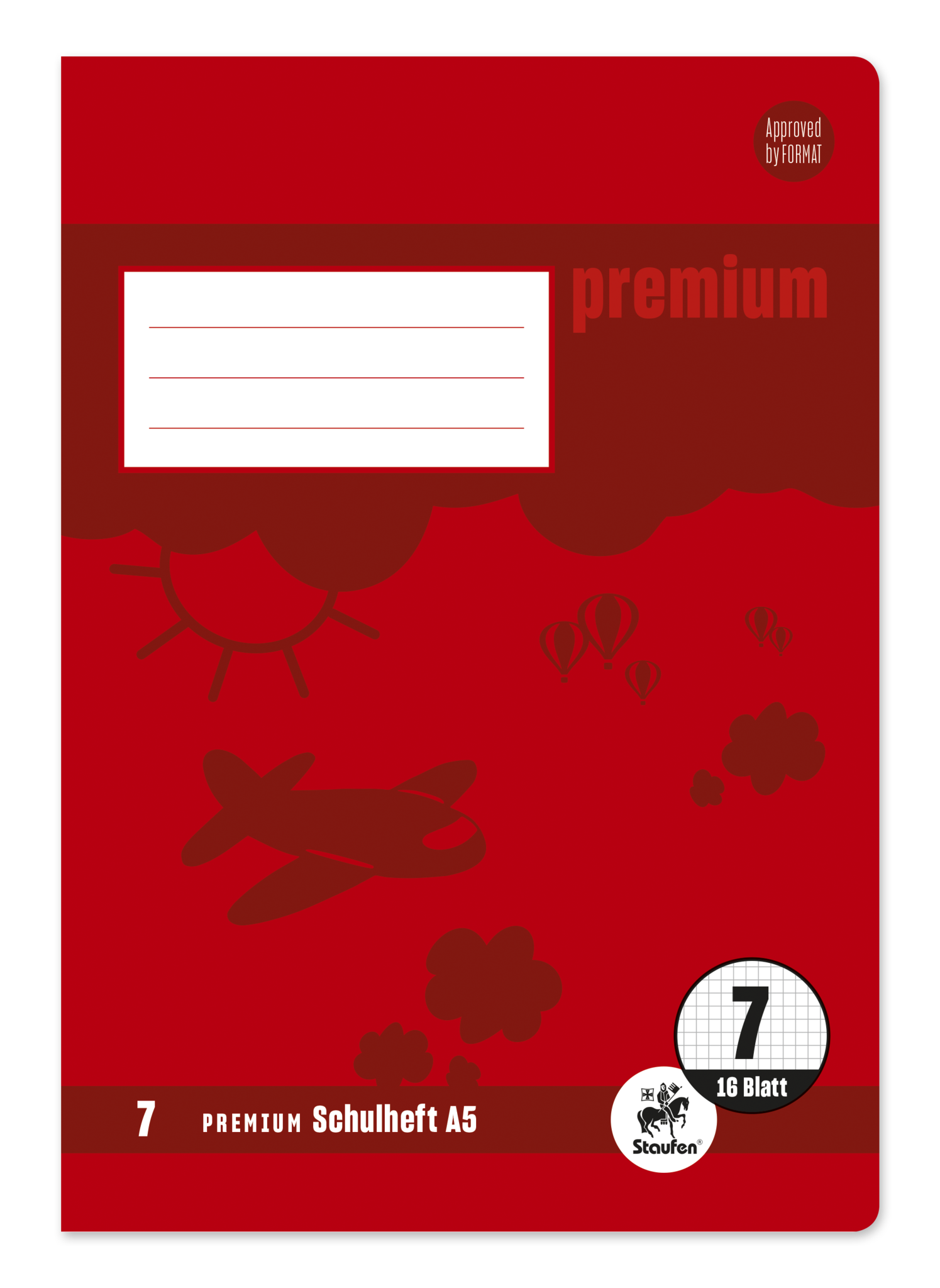 Staufen Premium Heft PREMIUM LIN 7 - A5, 16 Blatt, 90 g/qm, kariert
