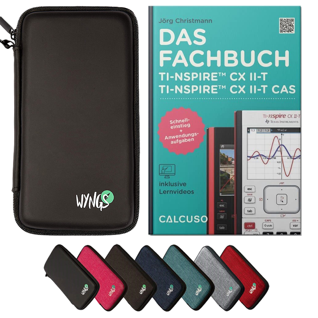 CALCUSO Zubehör Standardpaket kompatibel für Taschenrechner TI Nspire CX II-T /CX II-T CAS