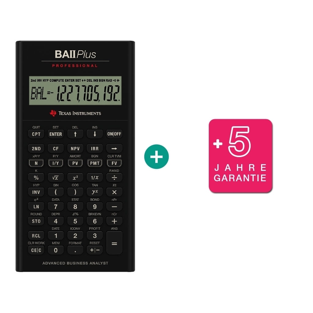 791043670786 - TI BA II Plus Professional $ BUNDLE: erweiterte Garantie - RIP