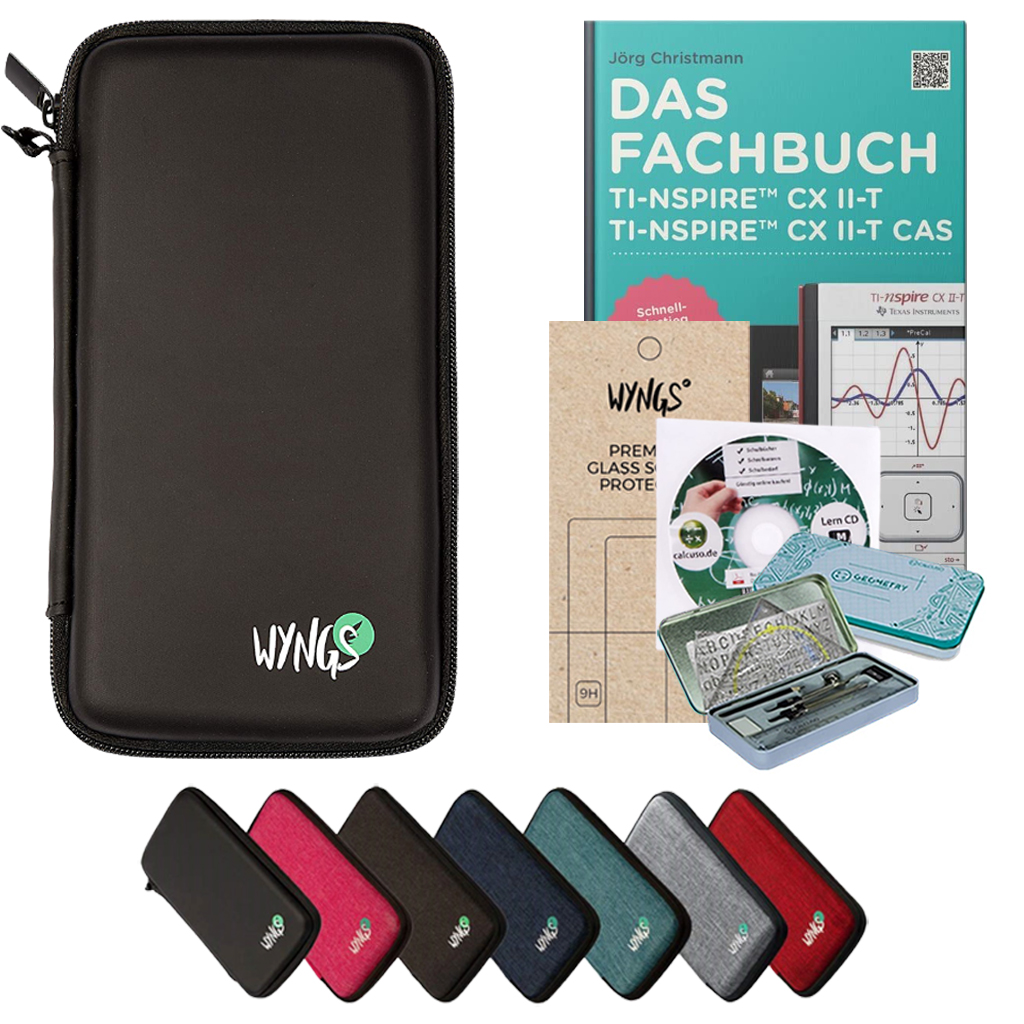 CALCUSO Zubehör Streberpaket kompatibel für Taschenrechner TI Nspire CX II-T /CX II-T CAS