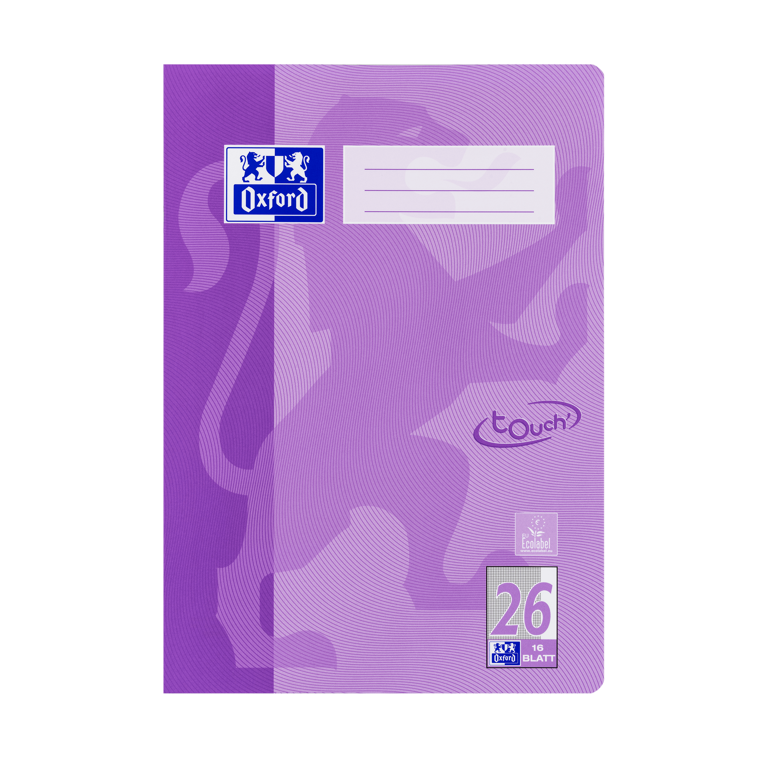 Oxford Heft A4 / 16 Blatt Lineatur 26 - Touch flieder