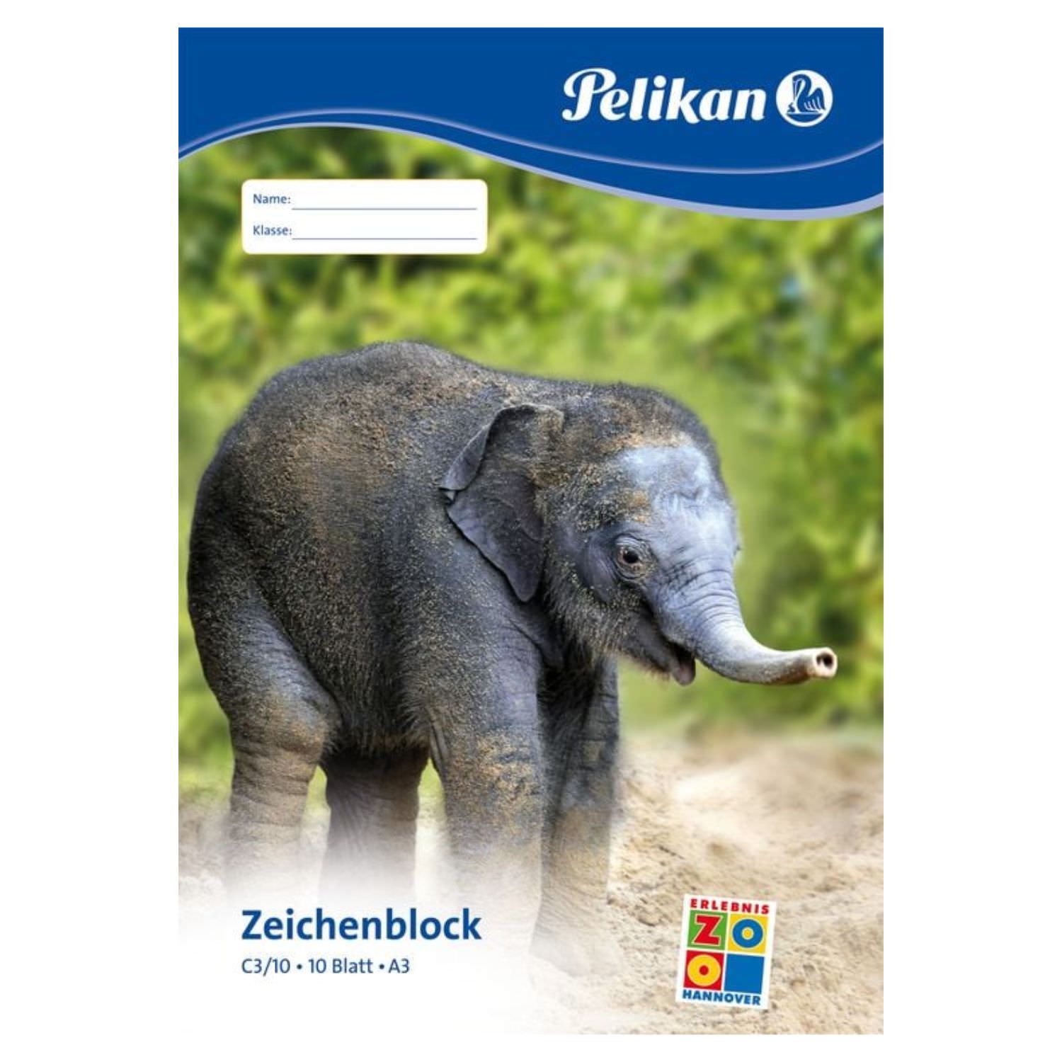 Pelikan Zeichenblock A3, 10 Blatt, beidseitig befestigt