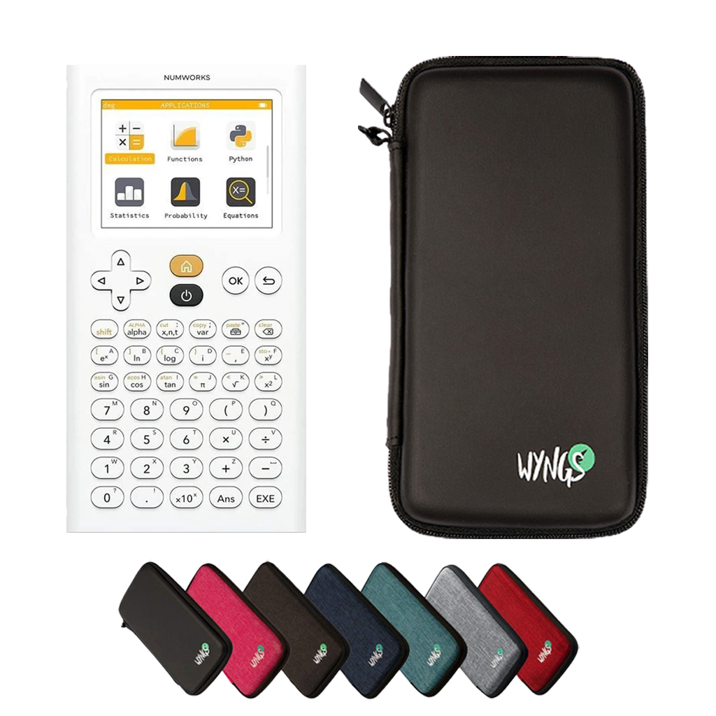 NumWorks  inkl. WYNGS Schutztasche - Grafikrechner - Basic Set