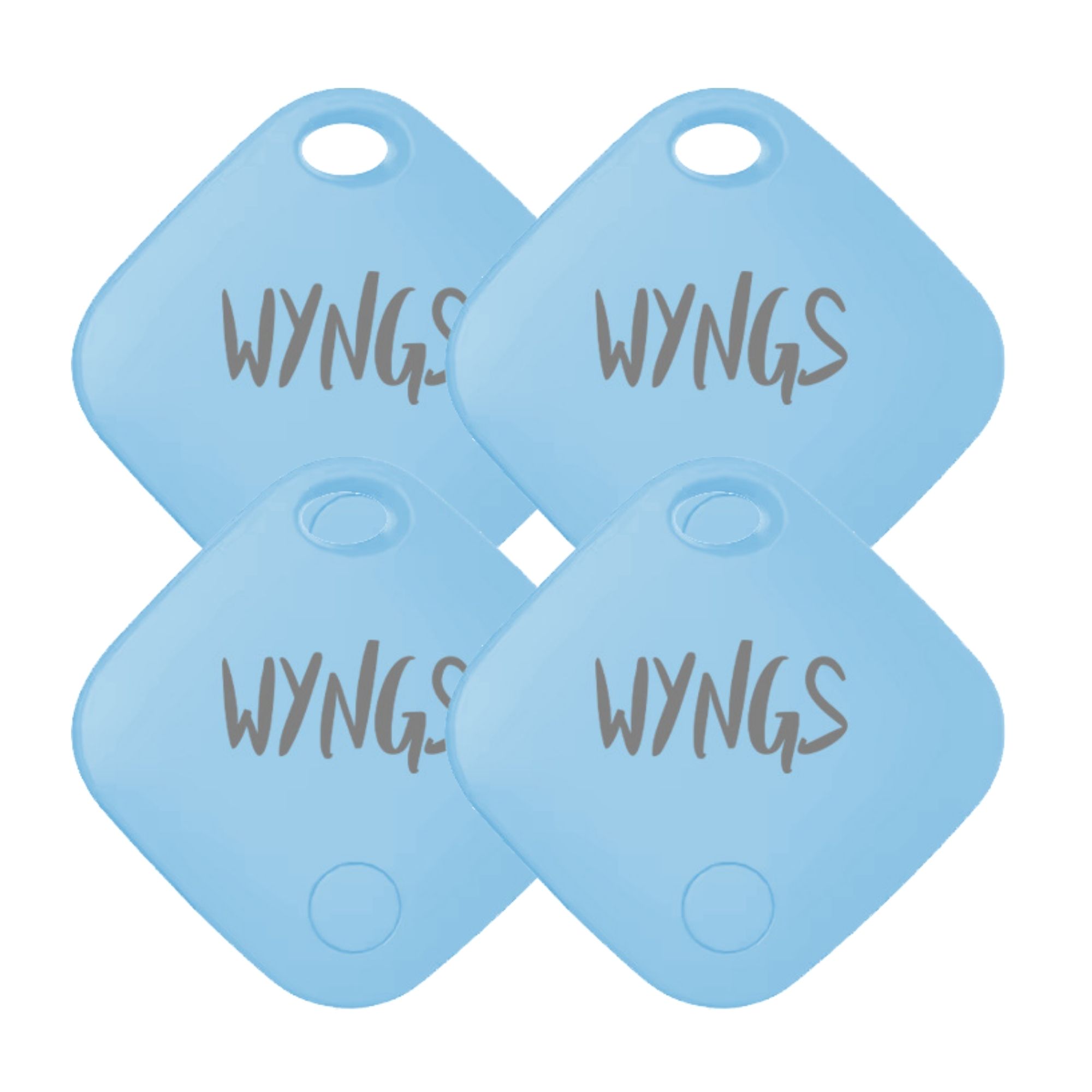 WYNGS Smart Air Tag, Schlüsselfinder (Nur mit iPhone kompatibel) - Blau - 4er Set