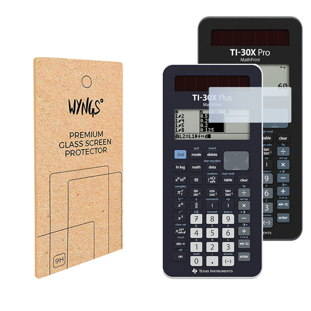 WYNGS Displayschutzfolie zum Taschenrechner TI 30X Plus / Pro MathPrint