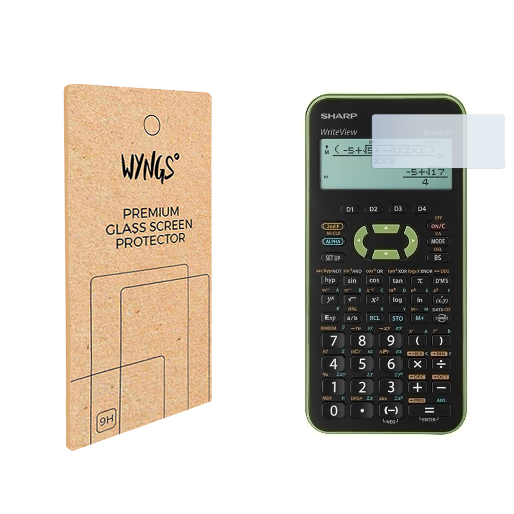 WYNGS Displayschutzfolie zum Taschenrechner Sharp EL W531XH