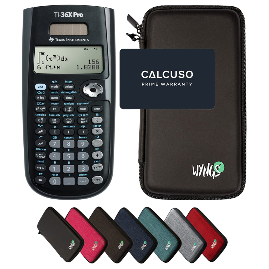 TI-36X Pro MultiView inkl. WYNGS Schutztasche - Wissenschaftlicher Taschenrechner - Basic Set