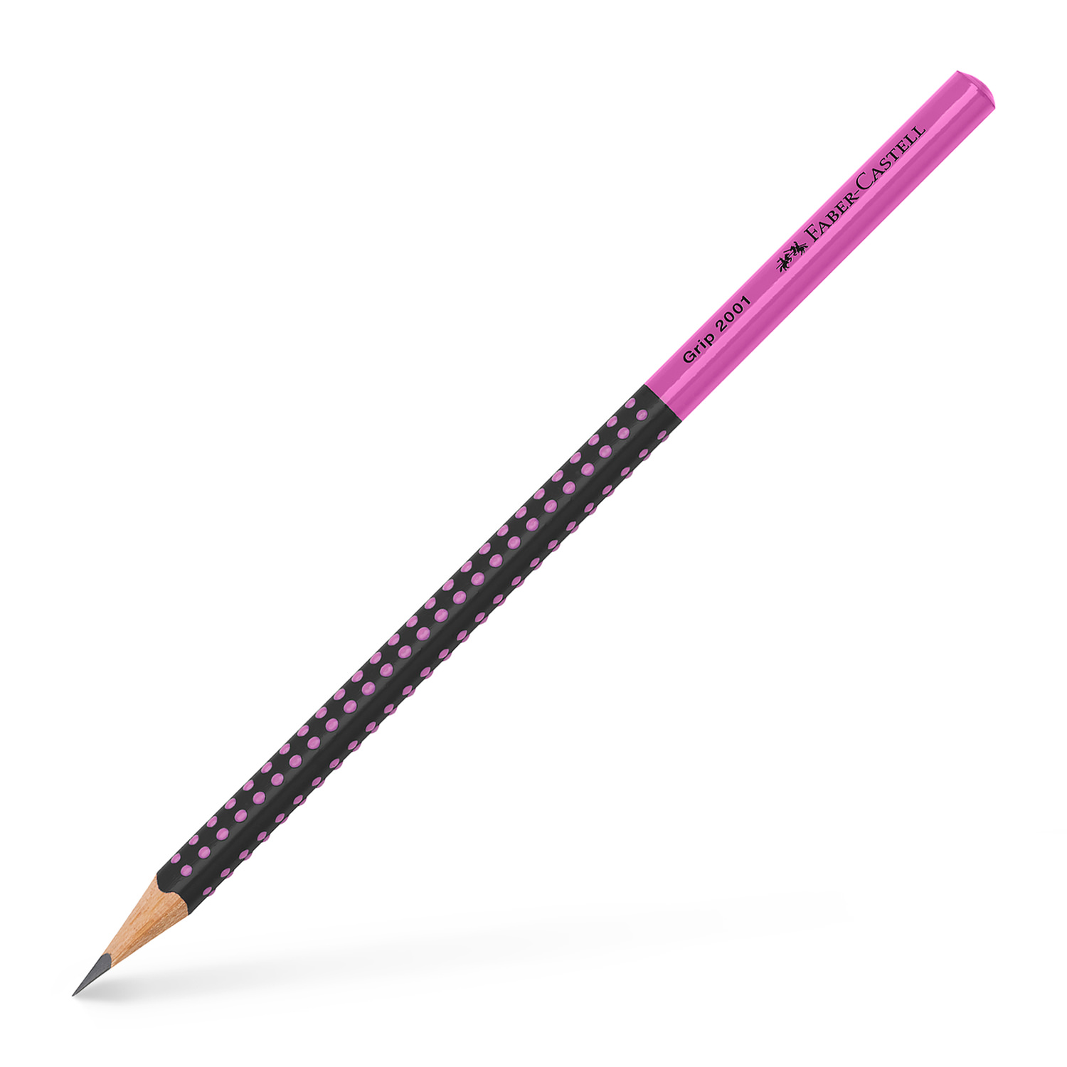 Faber-Castell Bleistift HB Grip, schwarz-pink