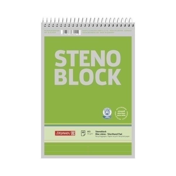 Stenoblock A5 40Bl Bl. Engel