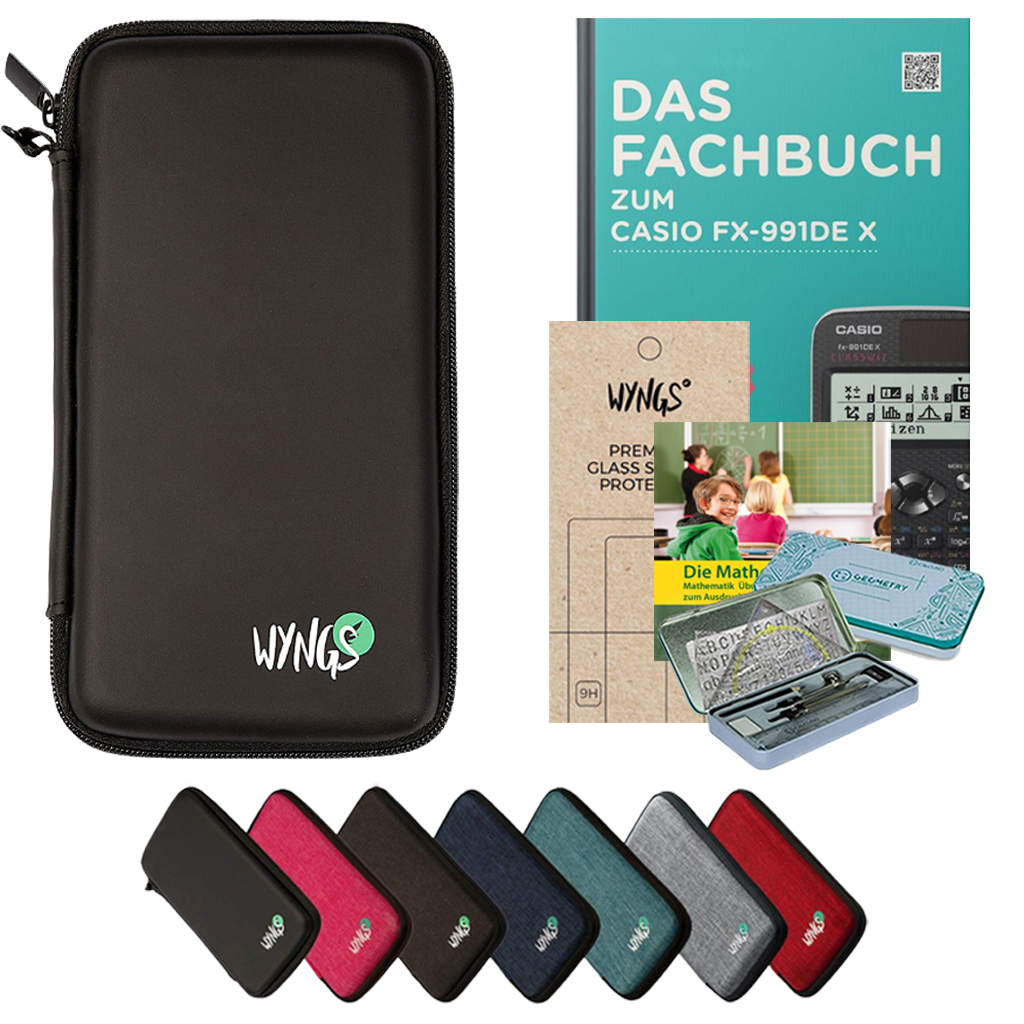 CALCUSO Zubehör Streberpaket kompatibel für Taschenrechner Casio FX-991DE X