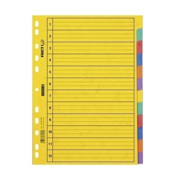 Ringbuchregister Brunnen A4 12tlg Pressspan