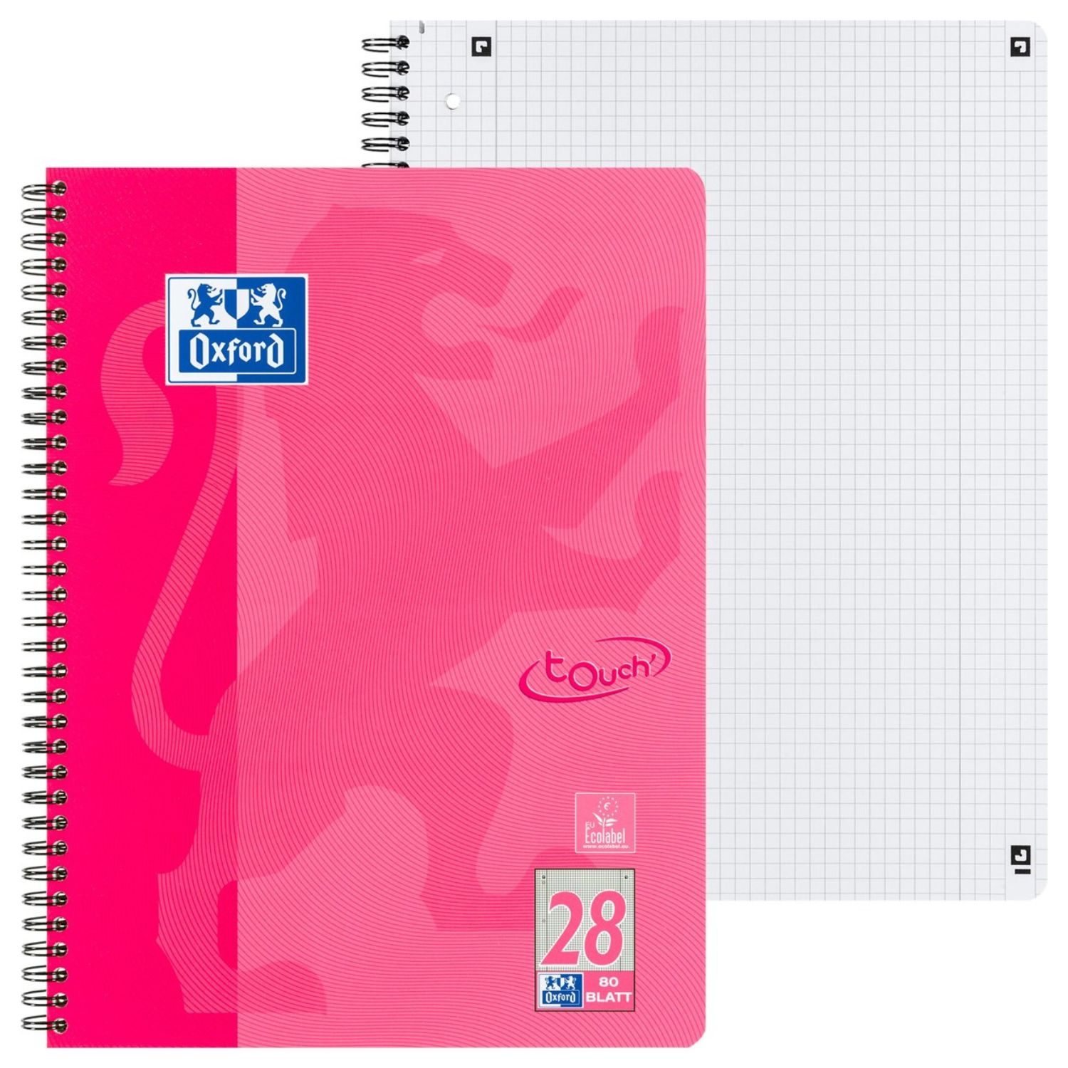 Oxford touch Collegeblock Lineatur 28, rosa