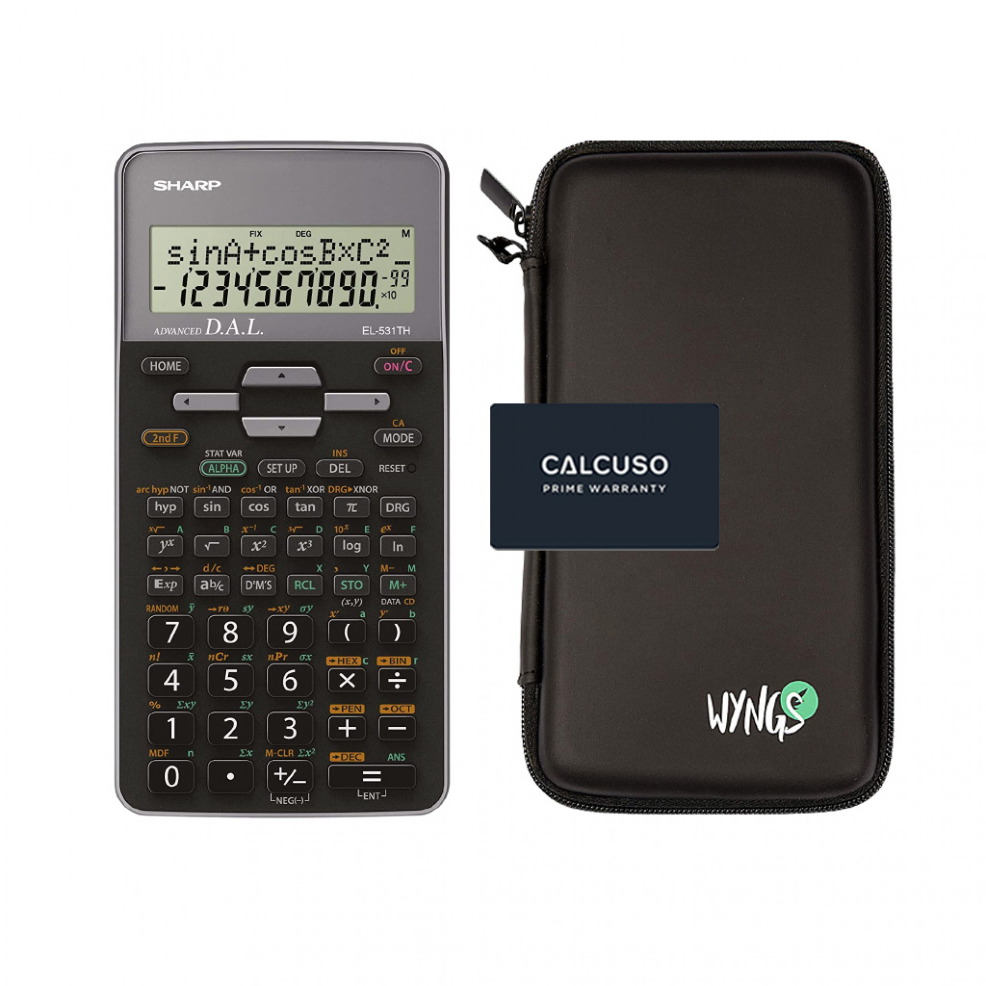 CALCUSO Sparpaket mit Taschenrechner Sharp EL-531TH Gra
