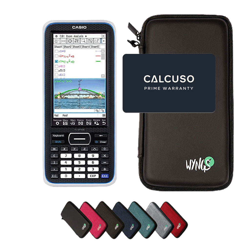 Casio Classpad II (fx-CP400) avec Housse de Protection WYNGS incluse Noir - Calculatrice Graphique - Pack de Base