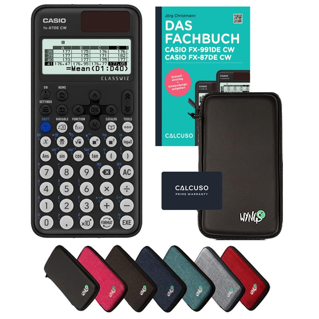 Pacchetto standard CALCUSO con calcolatrice Casio FX-87DE CW