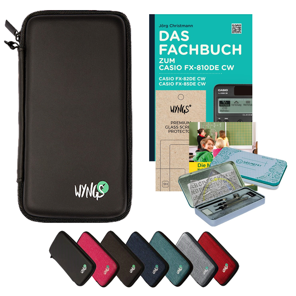 CALCUSO Zubehör Streberpaket kompatibel für Taschenrechner Casio FX-85DE CW