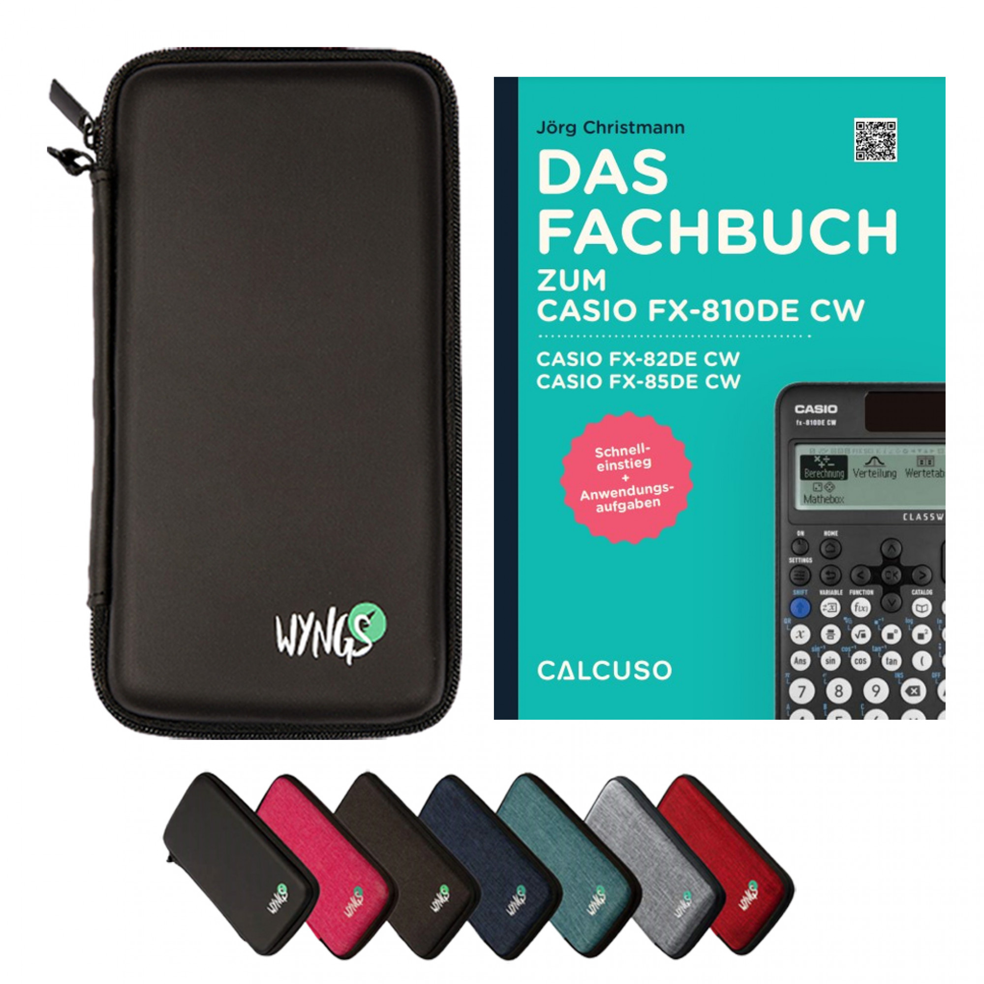 CALCUSO Zubehör Standardpaket kompatibel für Taschenrechner Casio FX-85DE CW