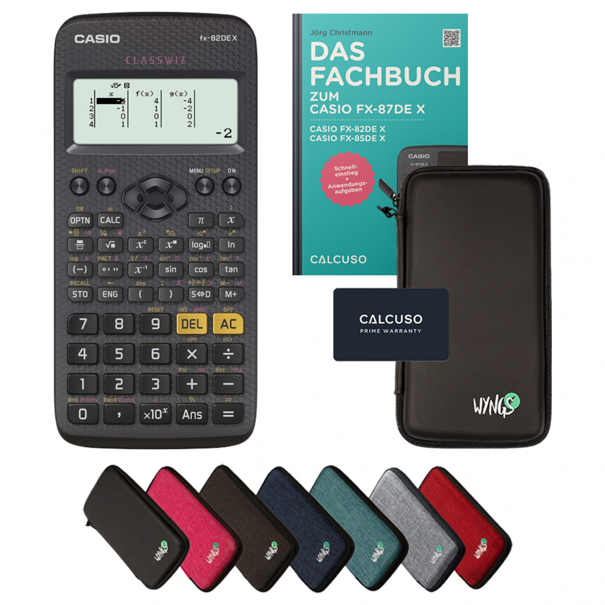 CALCUSO Standaardpakket met Rekenmachine Casio FX-82DE X ClassWiz