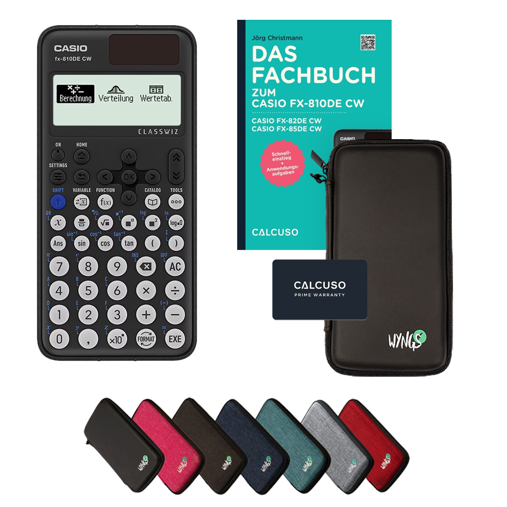 CALCUSO Standardpaket mit Taschenrechner Casio FX-810DE CW ClassWiz