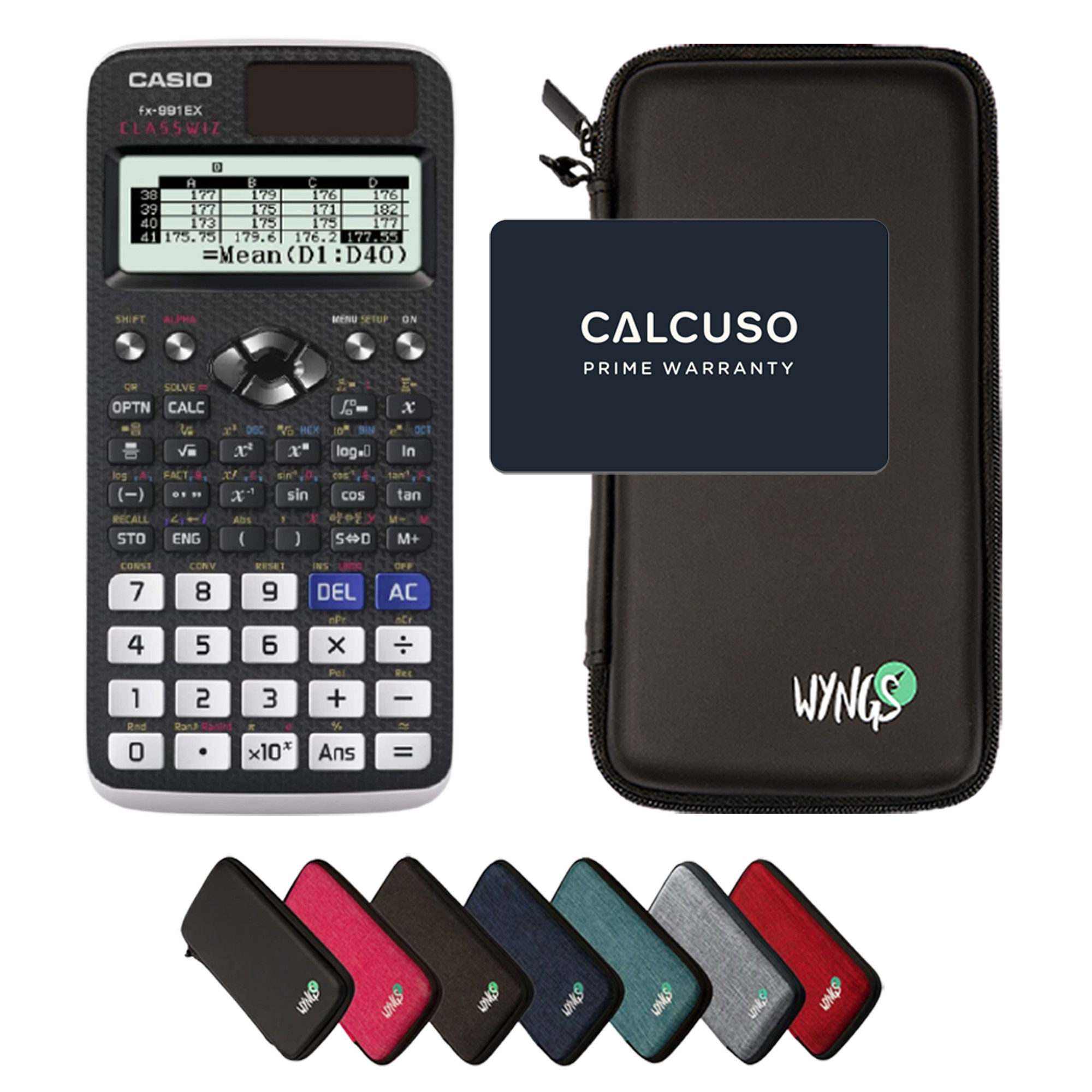 Casio fx-991EX ClassWiz incl. WYNGS Beschermhoes - Wetenschappelijke ...