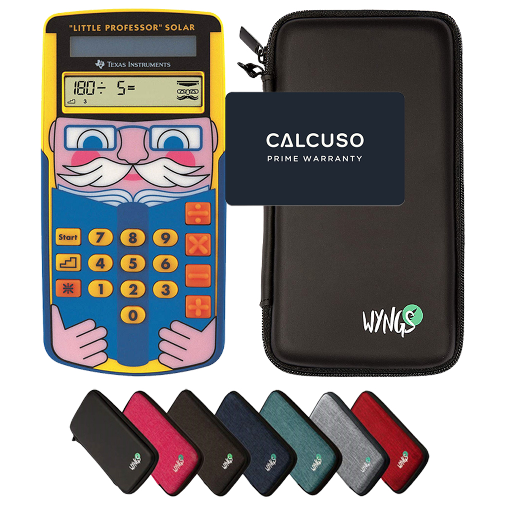 CALCUSO Sparpaket mit Taschenrechner TI Little Professor Solar