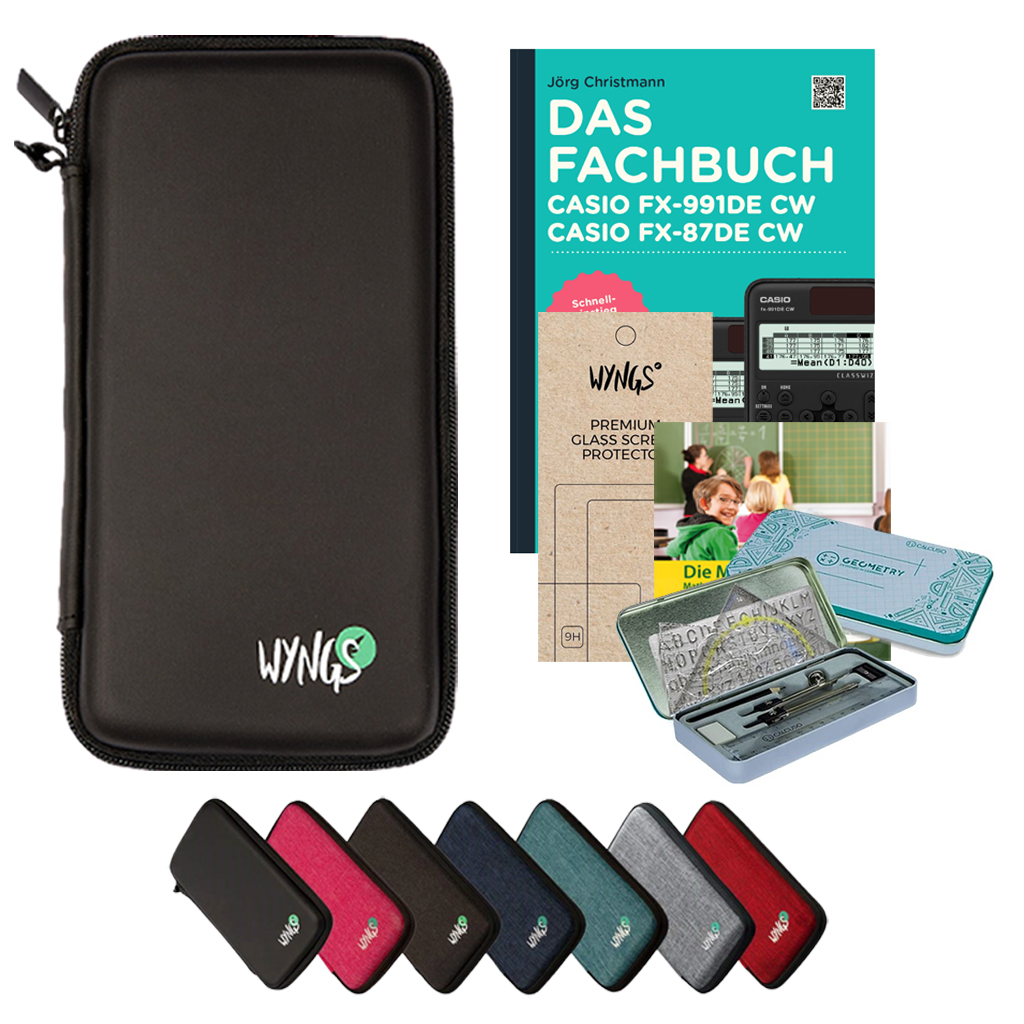 CALCUSO Zubehör Streberpaket kompatibel für Taschenrechner Casio FX-991DE CW