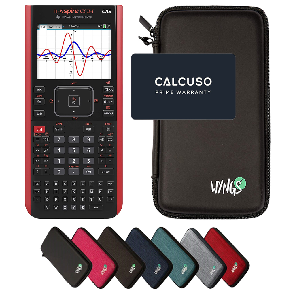CALCUSO Pacote Básico com Calculadora Grafica TI Nspire CX II-T CAS