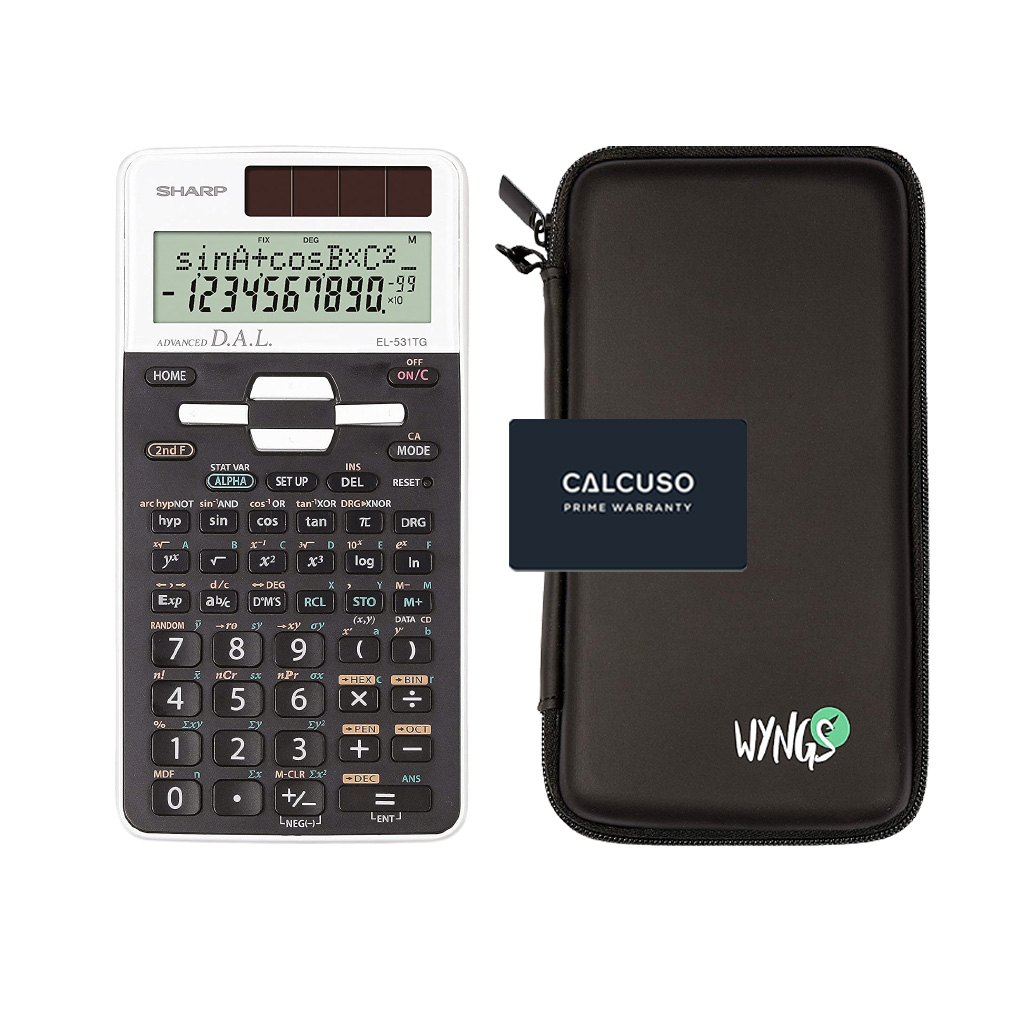 CALCUSO Pacote Básico com Calculadora Sharp EL-531TG Branco