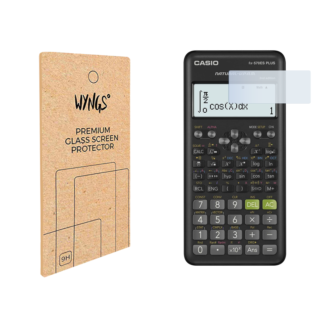 WYNGS Película Protetora para Casio FX 570 ES Plus 2nd Edition