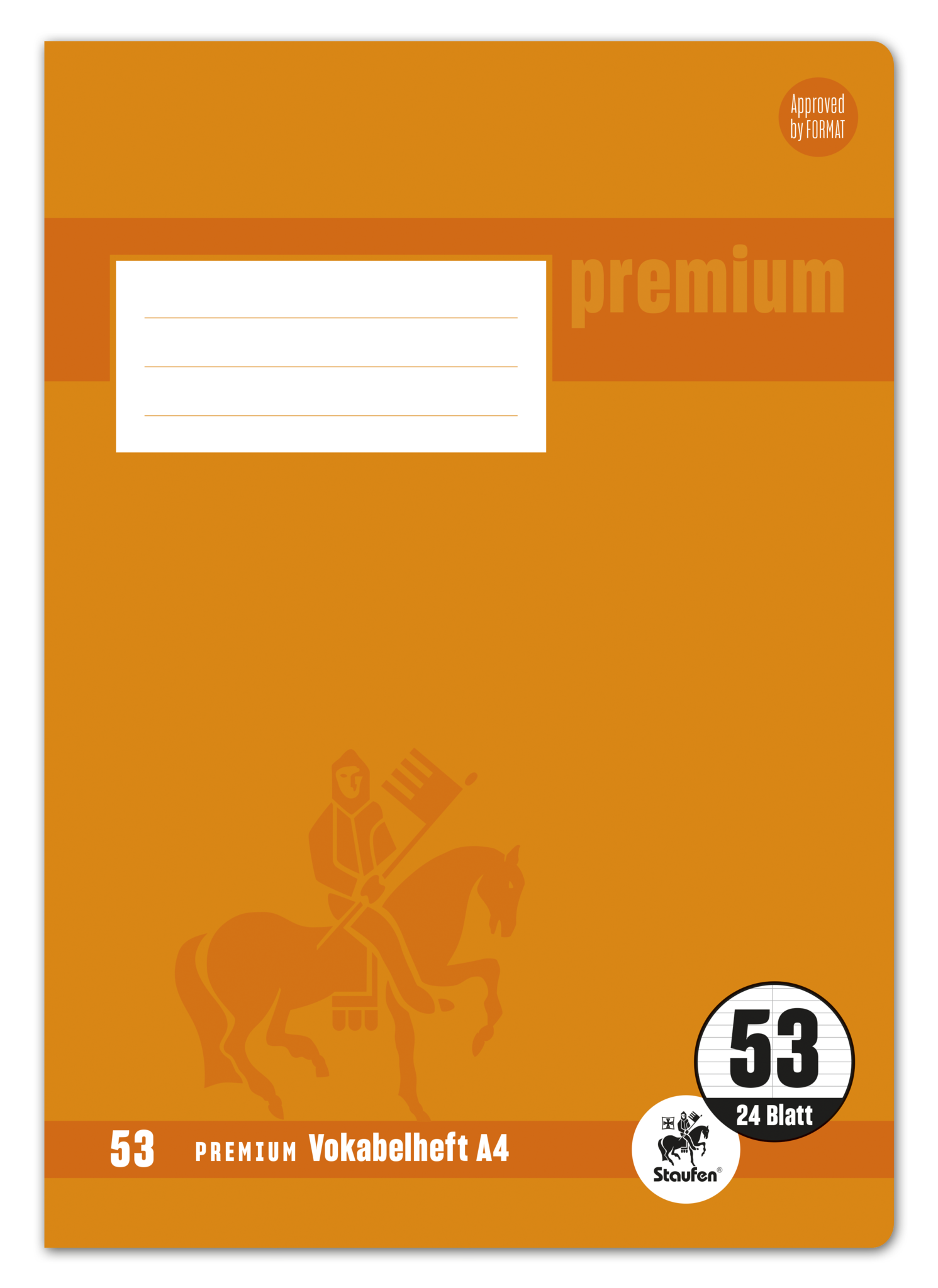 Staufen Premium Vokabelheft PREMIUM Academy LIN 53 - A4, 90 g/qm, 24 Blatt