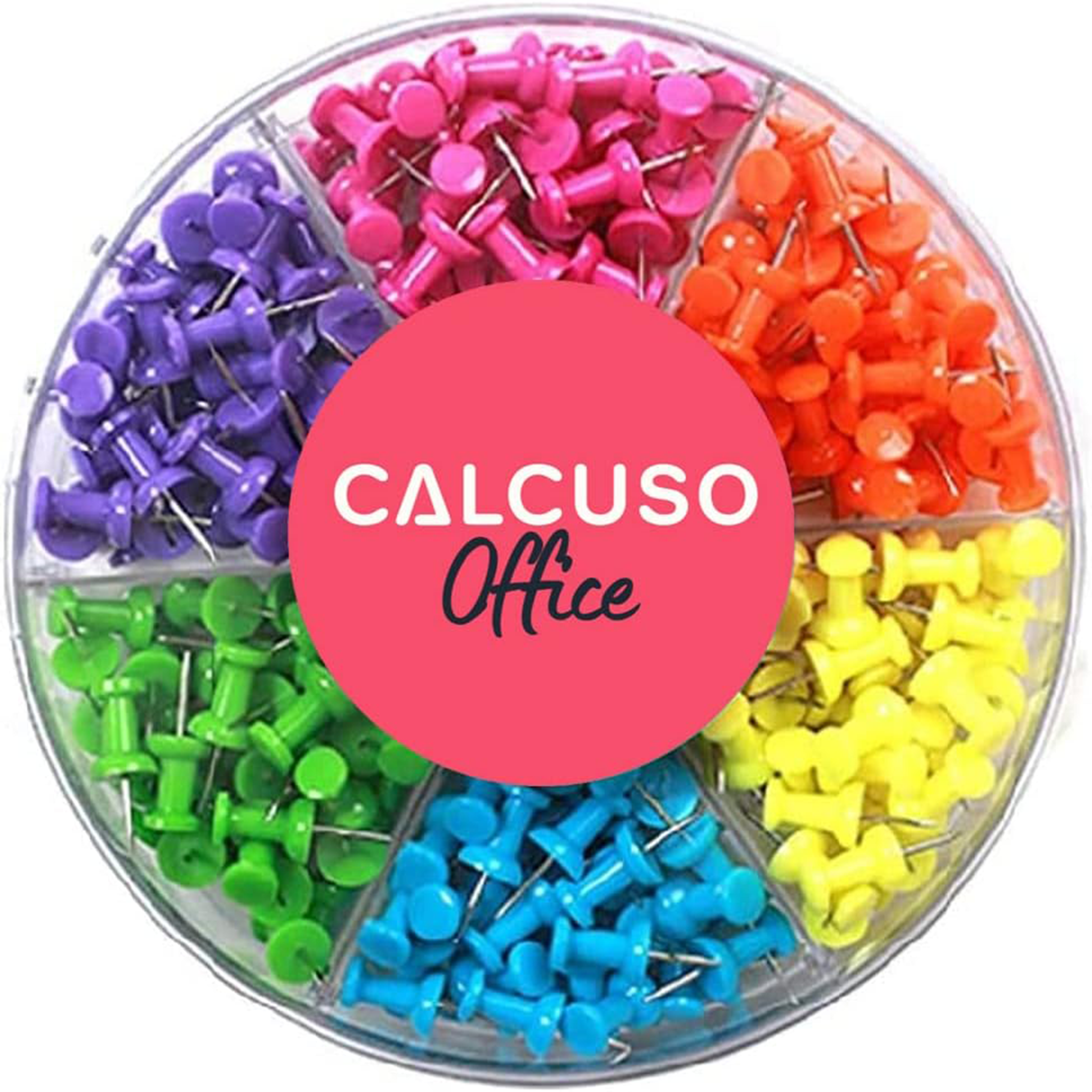 Assorted coloured tacks / drawing pins (CALCUSO)